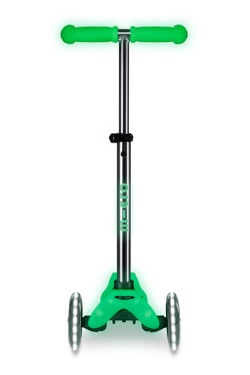 Самокат Mini Micro Deluxe Glow (светящийся) LED ледяной лайм