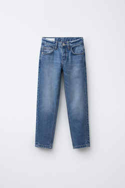 ZARA ДЖИНСЫ SLIM FIT, ВЫЦВЕТШИЙ СИНИЙ