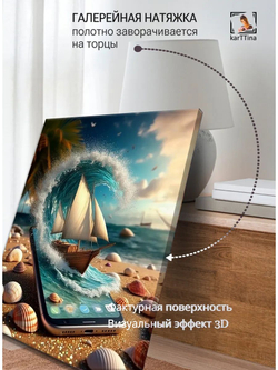 Картина Река в книге на стену 30х40см 1шт.