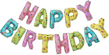 Набор букв Нappy Вirthday "Веселые картинки" 41 см