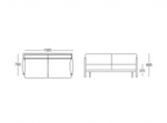 Диван двухместный Papatya Loca Sofa LS 02