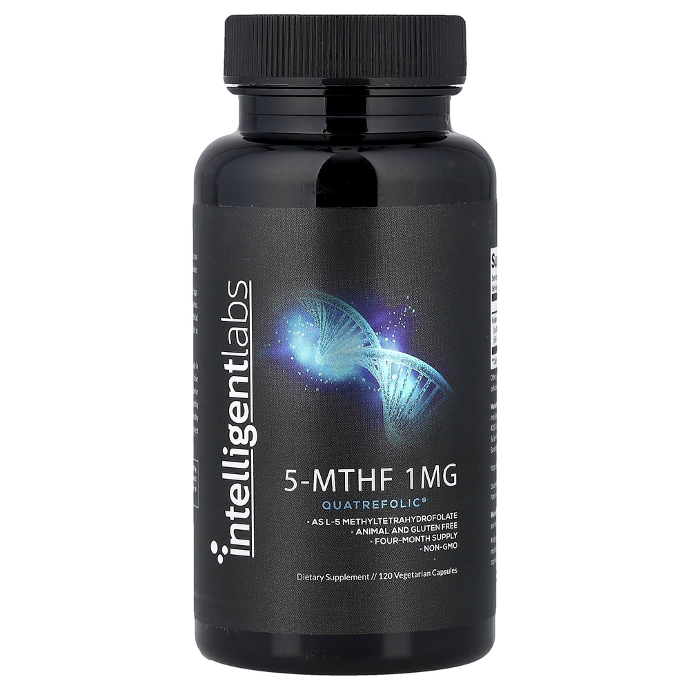 Intelligent Labs, 5-MTHF, 1 мг, 120 растительных капсул
