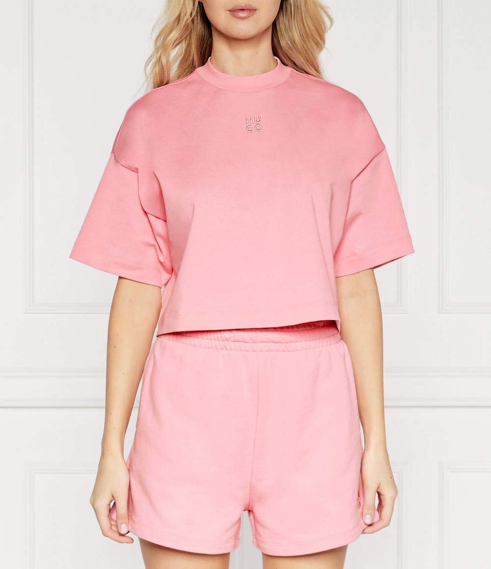 Футболка Cropped Tee HUGO - розовый(50517790)