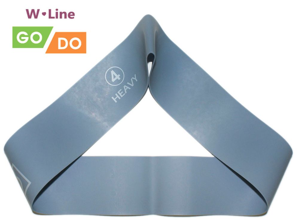 Эспандер-петля GO DO W-Line (4). Цвет: серый. Длина в сложенном виде 30,5 см. Ширина 5 см. Толщина 0,9 мм. W-650-0.9