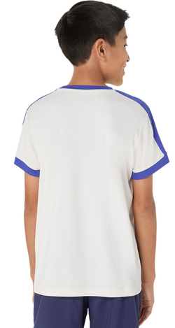 Детская футболка Asics Boys Tennis Short Sleeve - cream/dark cobalt