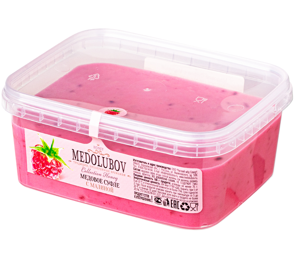 Медовое суфле с малиной Медолюбов BOX 500 мл