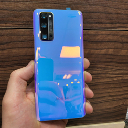 Крышка для Honor 30 Pro Plus - задняя стеклянная панель "хорошее качество" (серебристо-сиреневого цвета)