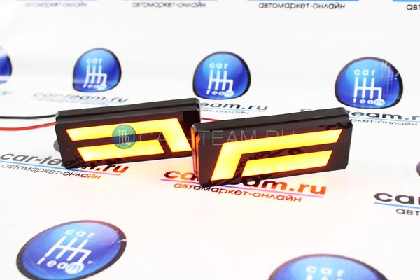 Светодиодные LED повторители поворота на Лада Нива 4x4 две оранжевые полосы