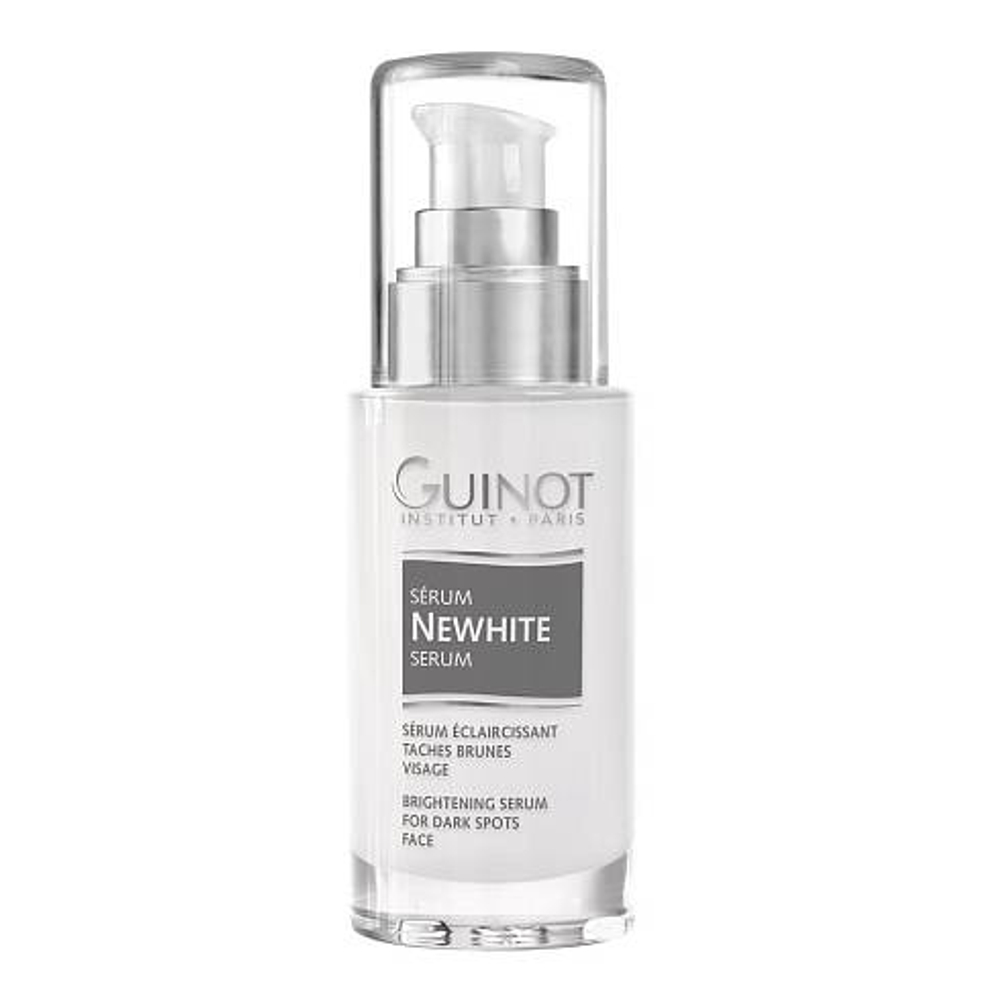 Serum Newhite Ультраконцентрированный комбинированный осветляющий препарат предназначен для всех типов кожи любого возраста с целью уменьшения интенсивности гиперпигментации.