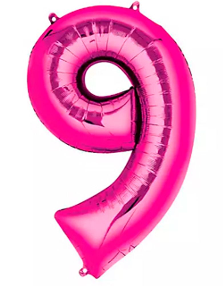 Цифра "9" Розовый