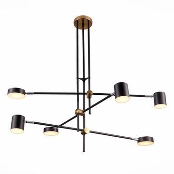 Светильник потолочный LED 6*5W 3000K SL1604.432.06 латунь/чёрный Rodrigo ST-Luce