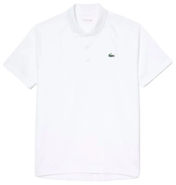 Мужское теннисное поло Lacoste SPORT Breathable Run-Resistant Interlock - белый
