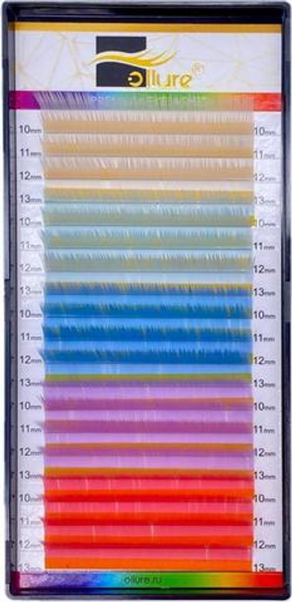 Ресницы Ollure Color Mix №3 (серебро,св.гол,голуб,св.фиол,св.роз) mix