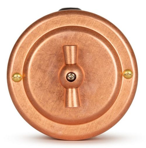 Выключатель ретро поворотный 2 кл. "Натуральная Медь" VINTAGE-BRASS 30201-7 / 2 группы света