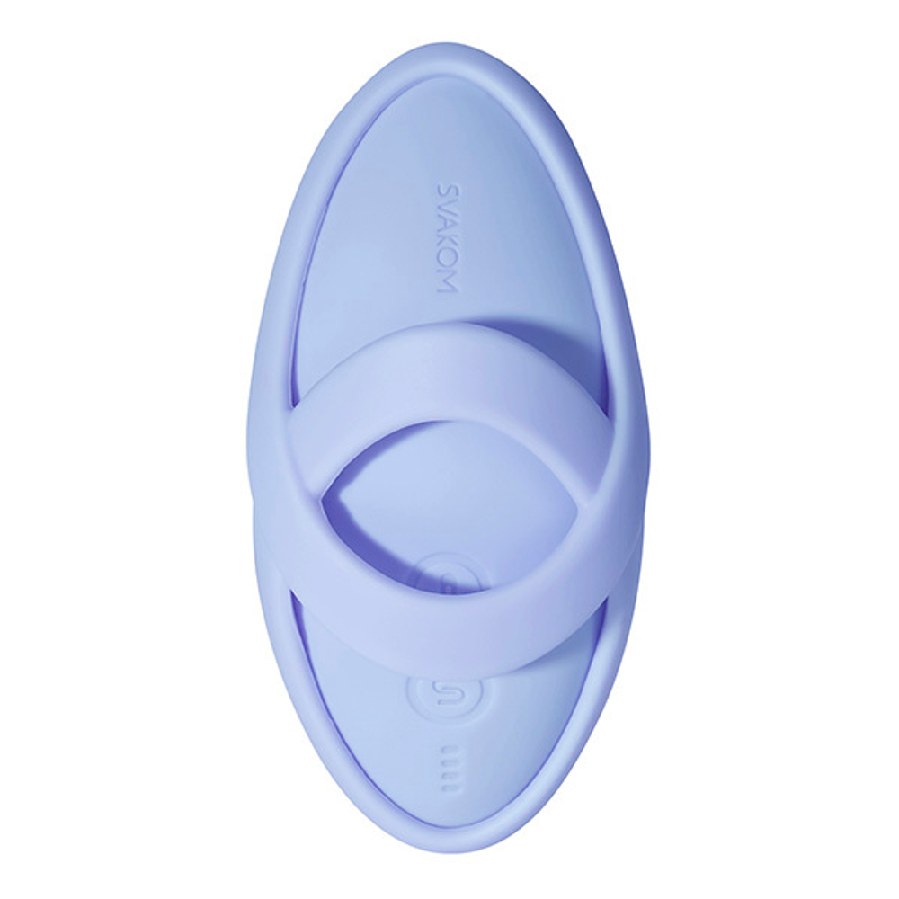 Голубой вибростимулятор на пальцы с функцией нагрева Svakom Echo 2 Flexible Finger Vibrator SC511B-SB