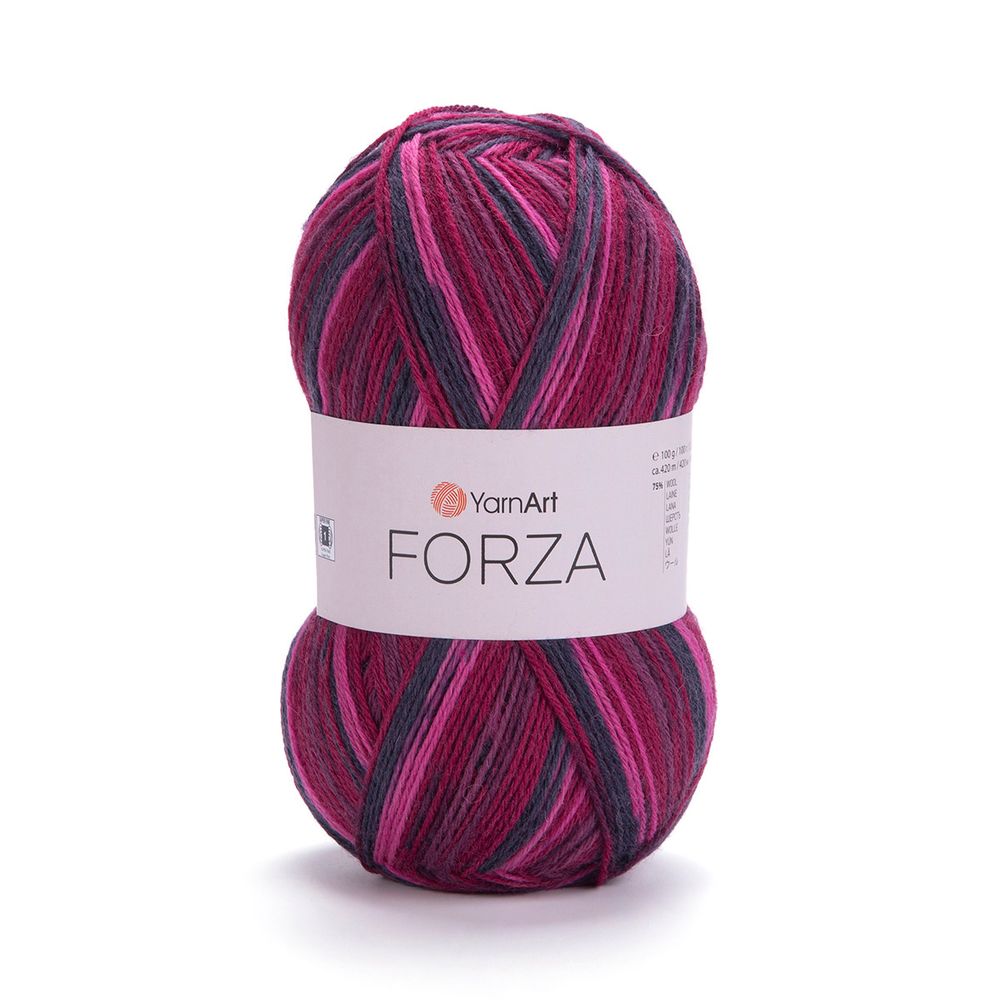Пряжа YarnArt (ЯрнАрт) Forza / уп.5 мот. по 100 г, 420 м, 2508 секционный