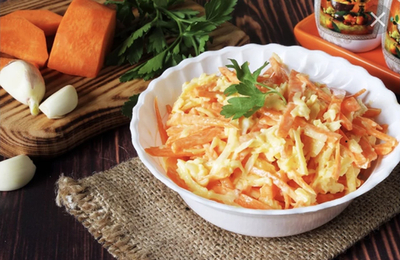 Салат морковный с сыром и чесноком 300гр