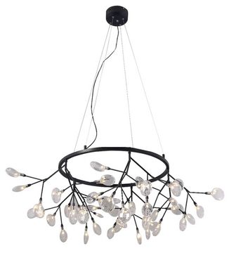 Светильник подвесной 45*G4 Evita SP45 D Black/Transparent чёрный/прозрачный Crystal Lux