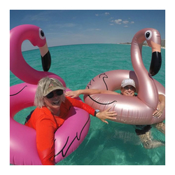 Круг надувной flamingo rose gold