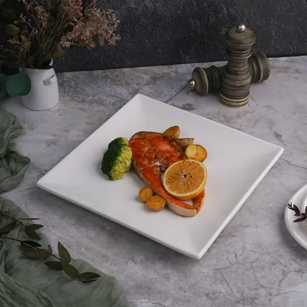 Тарелка 25*25 см h2,6 см квадратная белая фарфор NEW P.L. Proff Cuisine [3]