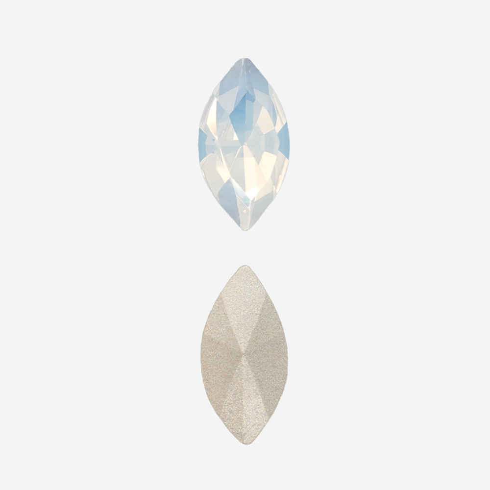 Кристалл Маркиз (Marquise Fancy Stone), оттенок "Белый Опал"/"White Opal", 10*5мм