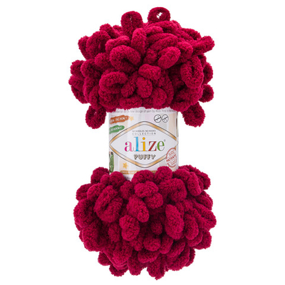 Пряжа Alize (Ализе) Puffy / уп.5 мот. по 100 г, 9м, 141 синий A