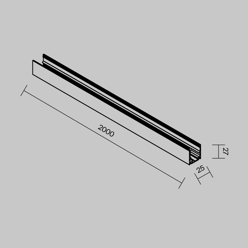 Профиль 2м Maytoni EXILITY IP O-TR002OH-P-B2M