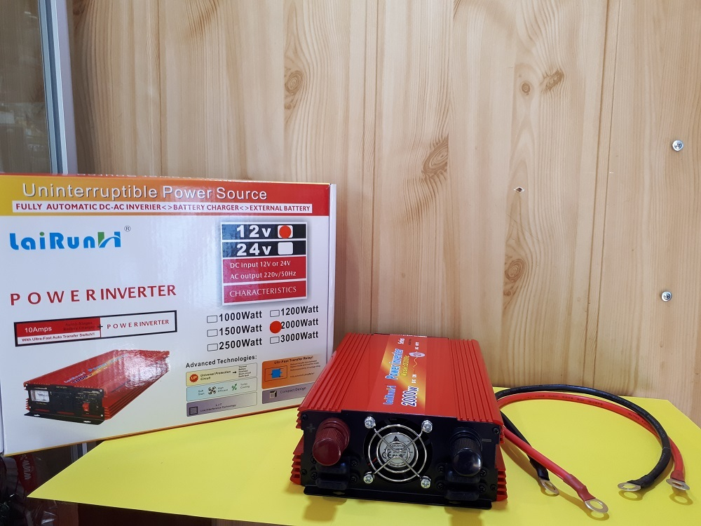 24V-2000W / Инвертор напряжения LaiRun 24-220V 2000W (24 вольта) (1 шт.)