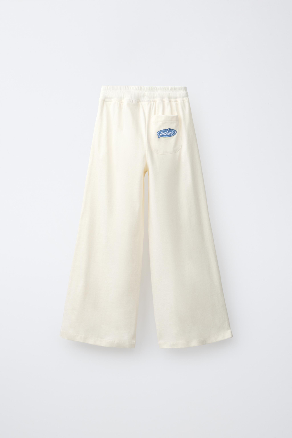ZARA БРЮКИ WIDE LEG PUKAS SURF, ЭКРЮ