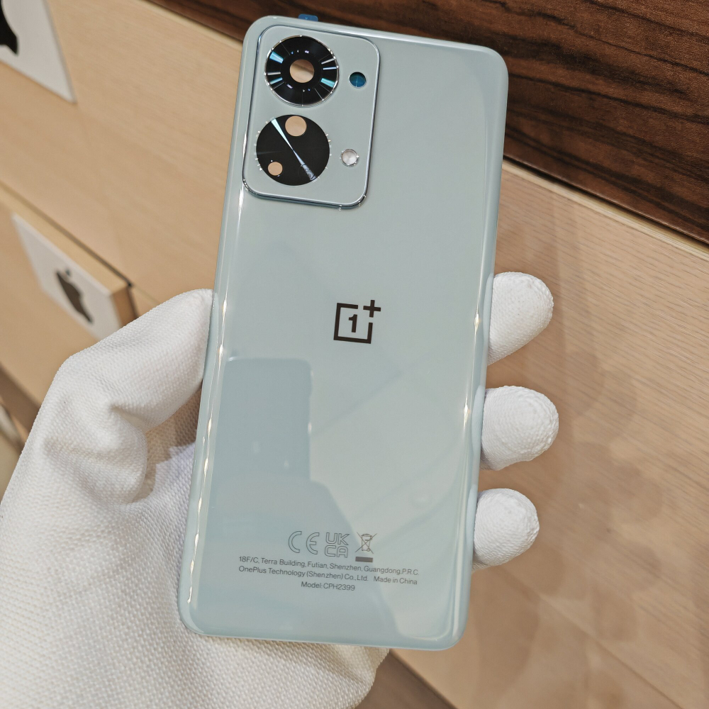 Крышка для OnePlus Nord 2T оригинальная (заднее стекло) цвет: Светло-Зелёный
