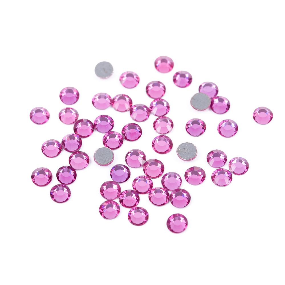 Стразы клеевые стекло 3.9 мм, 5х48 шт, SS16 №25 фуксия (Fuchsia), Zlatka ZRTG-1648