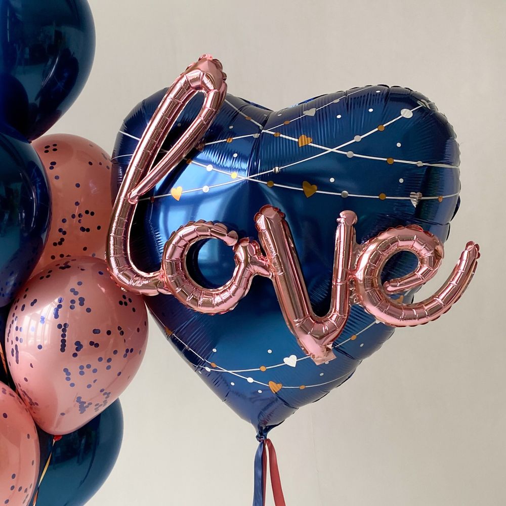 Шар Сердце Love 3d 91 см (БГ-100)  Изображение2