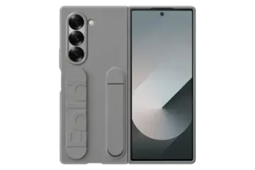 Чехол Samsung Silicone Case Fold6 серый