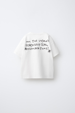 ZARA ФУТБОЛКА «ПЕППИ ДЛИННЫЙЧУЛОК» © ASTRID LINDGREN COMPANY, БЕЛЫЙ