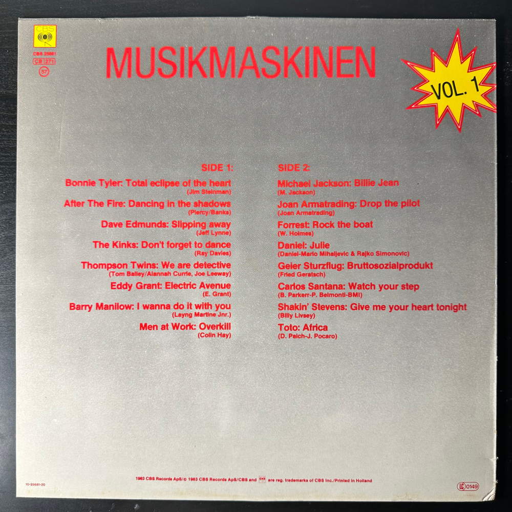 Сборник Musikmaskinen Vol. 1 (Голландия 1983г.)