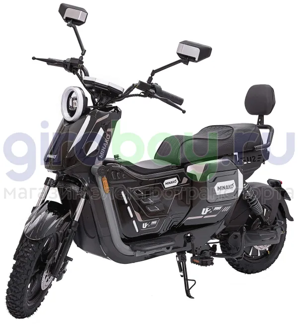 Электроскутер MINAKO U2 PRO 1500W (60V/45Ah) - Чёрный фото №3