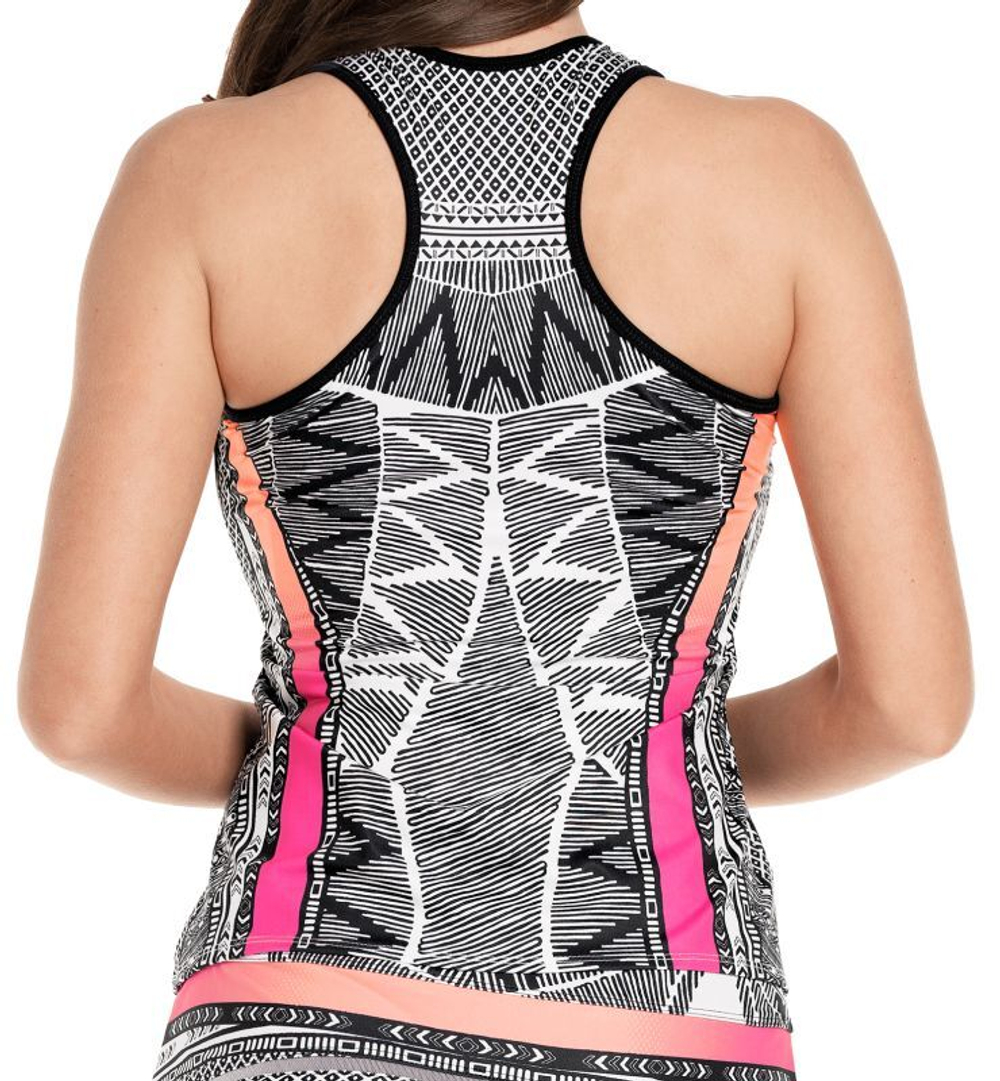 Женский топ теннисный Lucky in Love Santa FE Glow Tank - midnight