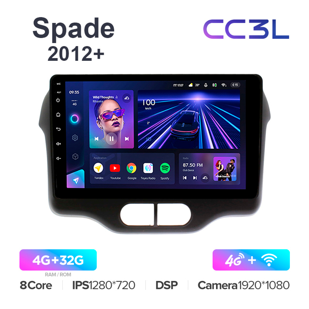 Teyes CC3L 9"для Toyota Spade 2012+