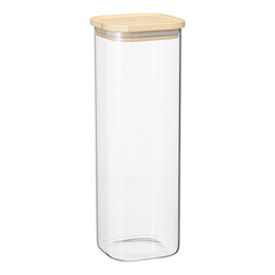 Банка для хранения квадратная Glass Bamboo, 2,2 л