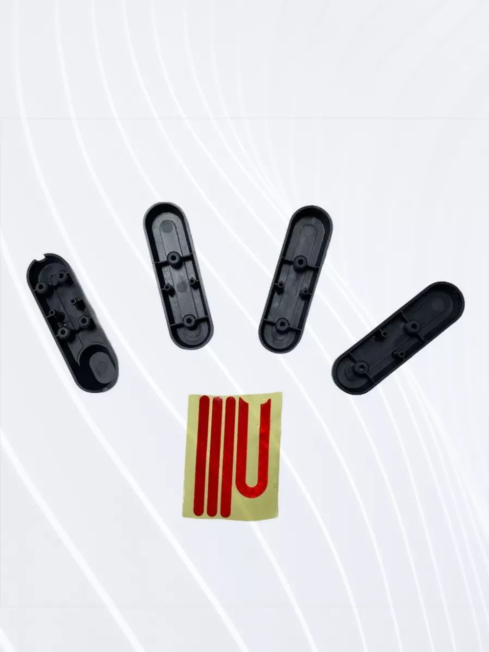 Накладки на колеса для электросамоката Xiaomi m365/Pro/1S (набор 4 шт., с наклейками)