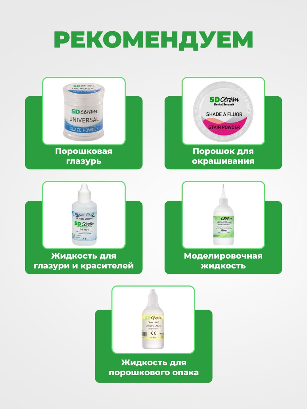 Глазурь для керамики SD ceram Glaze powder LFU, 30гр