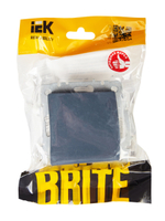 BRITE Выключатель 1-клавишный перекрестный 10А ВС10-1-3-БрМ маренго IEK