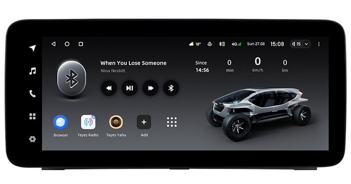 Магнитола для Jeep, Dodge 2007-2018 (207x98мм) - Teyes LUX ONE ROUND монитор 12.3" на Android 10, Быстрая, CarPlay, 4G SIM-слот