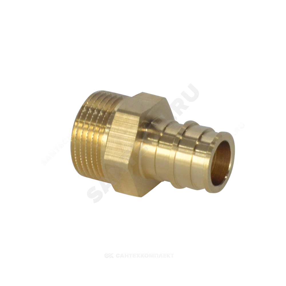Муфта для PE-X труб радиальная латунь Дн 25х3/4" НР РОС