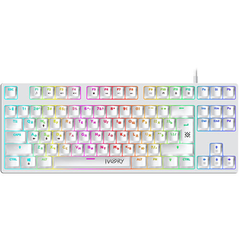 Клавиатура Defender Ivory GK-579, USB, белая (механическая)