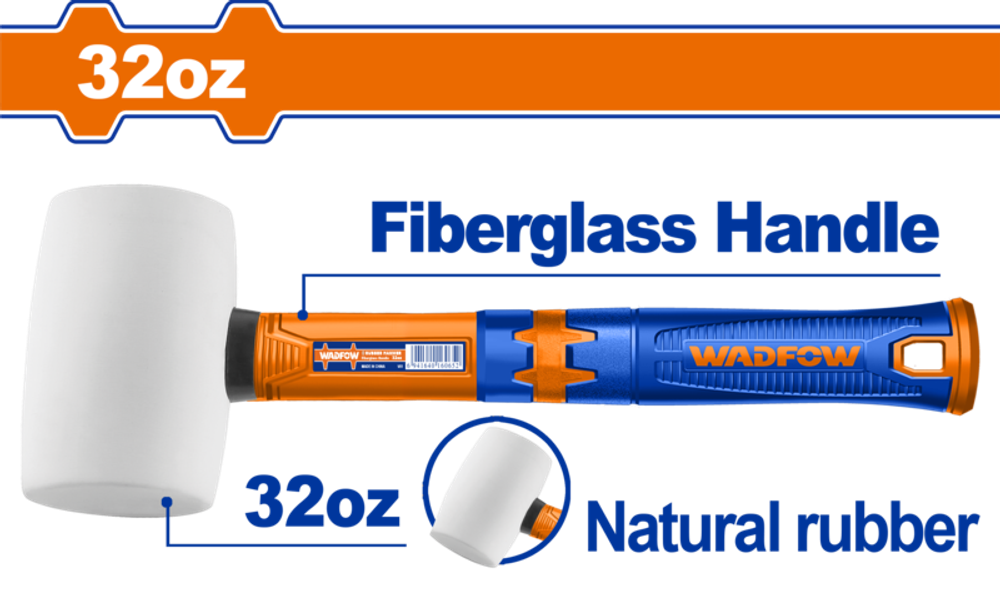 Киянка резиновая белая 900 гр (6/24) WADFOW WHM7309