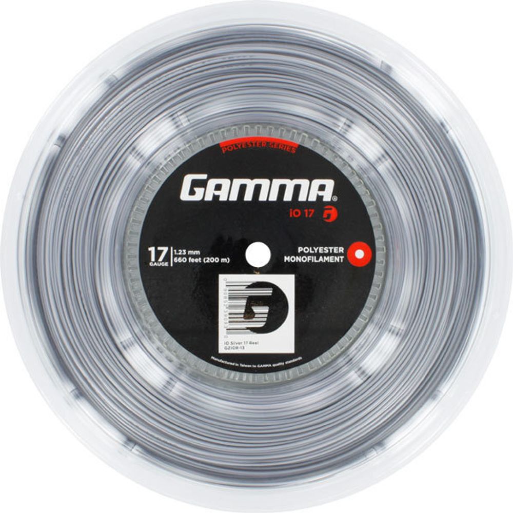 Струны теннисные Gamma iO (200 m) - silver