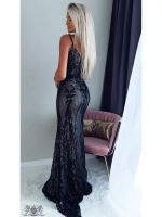 черное макси платье + plus size