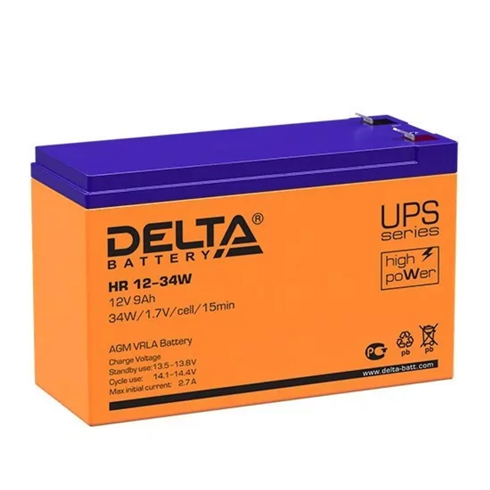 Аккумуляторные батареи Delta HR 12-34 W