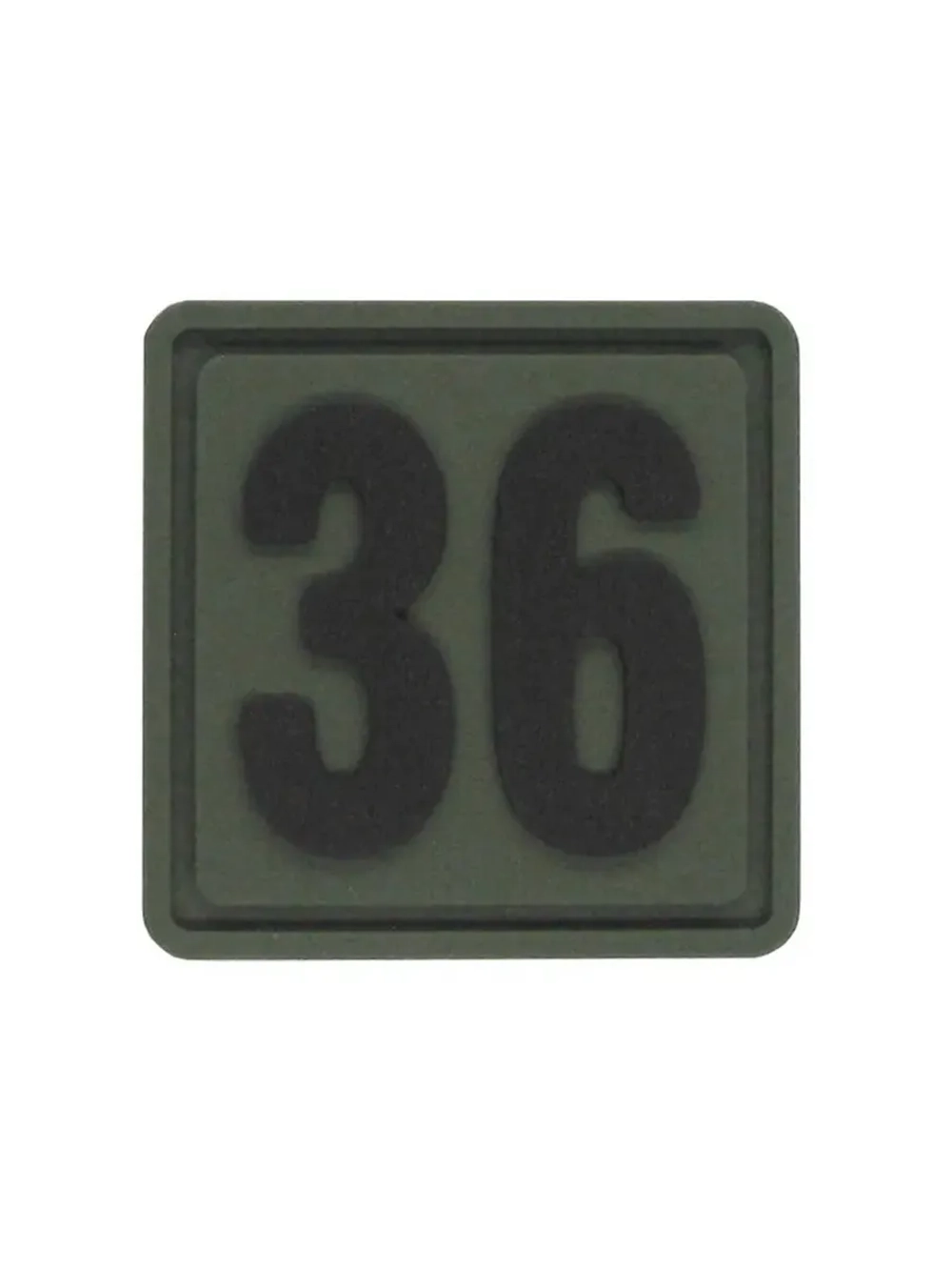 Шеврон на липучке цифра 36 Внимание! Размер 2.5х2.5 см